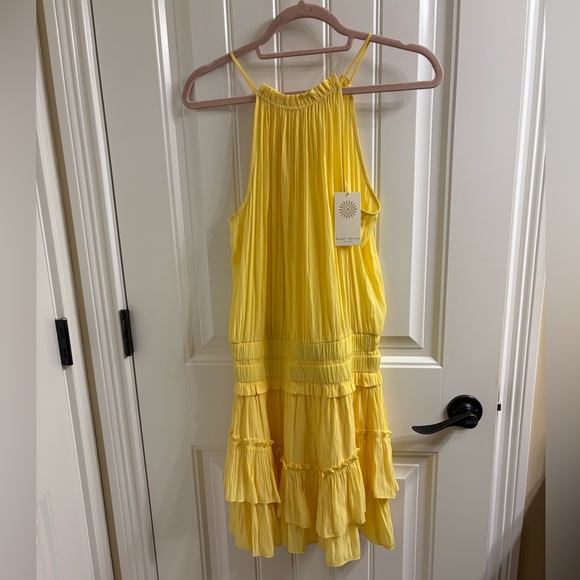 Ramy Brook Dresses & Skirts - NWT Ramy Brook Women's Harley Lemon Yellow Sleeveless Mini Dress Size S